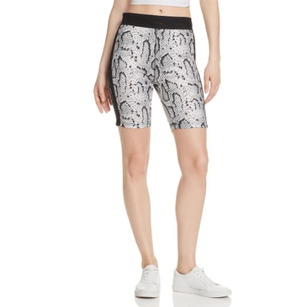 Pam & Gela High Rise Snakeskin Print Bike Shorts Sz. XS NWT